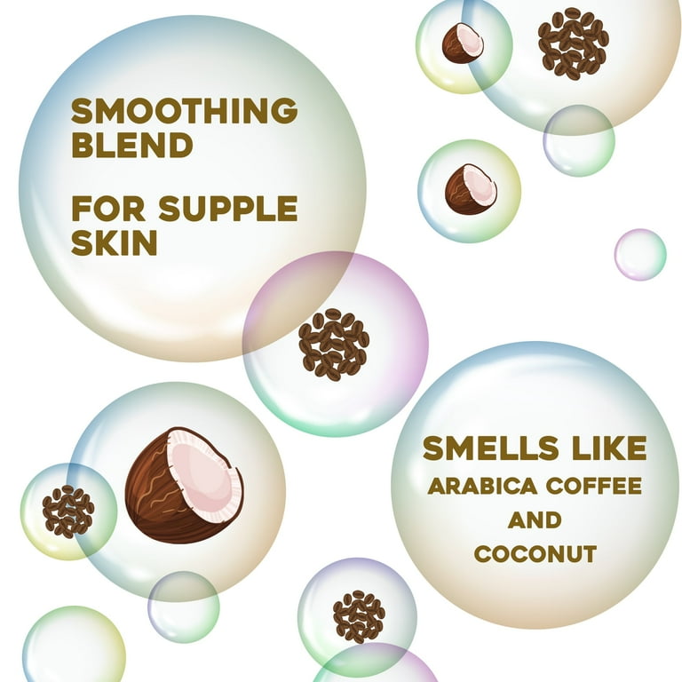 OGX Smoothing + Coconut Coffee Exfoliating Body Scrub, 19.5 Fl oz