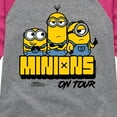 thumbnail image 3 of Despicable Me Minions - Minions On Tour - Toddler & Youth Girls Raglan Graphic T-Shirt, 3 of 5
