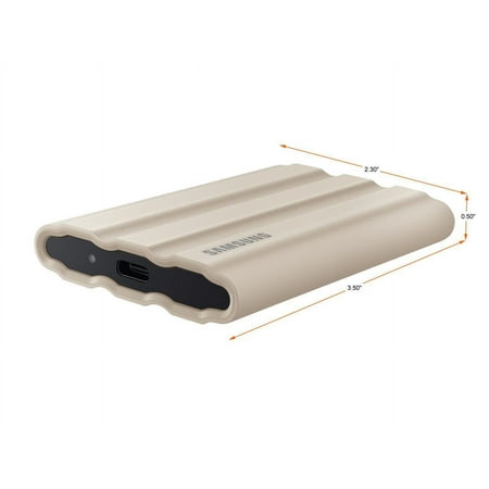 Samsung - T7 Shield 2TB External USB 3.2 Gen 2 Rugged SSD IP65 Water Resistant - Beige