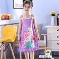 thumbnail image 1 of Elsa Summer Children's Nightdress Baby Home Clothes Girl Princess Ice Silk Print Dress Girl Falda Ropa de dormir Kids Girl Nightgown10 106-116cm zhangmengya CONDUJO, 1 of 2