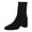 Black Crepe Elastic, variant on Donald J. Pliner Womens Newton Pointed Toe Pull On Ankle Boots