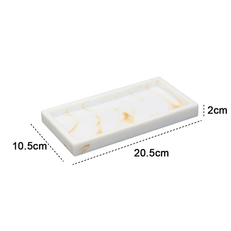  Bathroom Counter Tray Silicone Vanity Tray Shatterproof  Flexible Bathroom Tray Kitchen Sink Tray for Soap Bottles, Key Trinket Ring  Tray (Marble Pattern,Rectangle, 7.8x3.9in) : Home & Kitchen