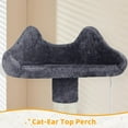thumbnail image 4 of RONG-3 Sturdy Cat Tree Tower Cozy Kitten Condo Durable Scratching Post with Soft Hammock Basket 54in Indoor Safe Interactive Pet Play Spot,Dark Gray, 4 of 10