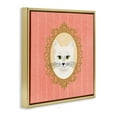 thumbnail image 4 of Stupell Industries White Cat Portrait Animals Painting Gold Floater Framed Canvas Art Print Wall Art, 18 x 18, 4 of 10