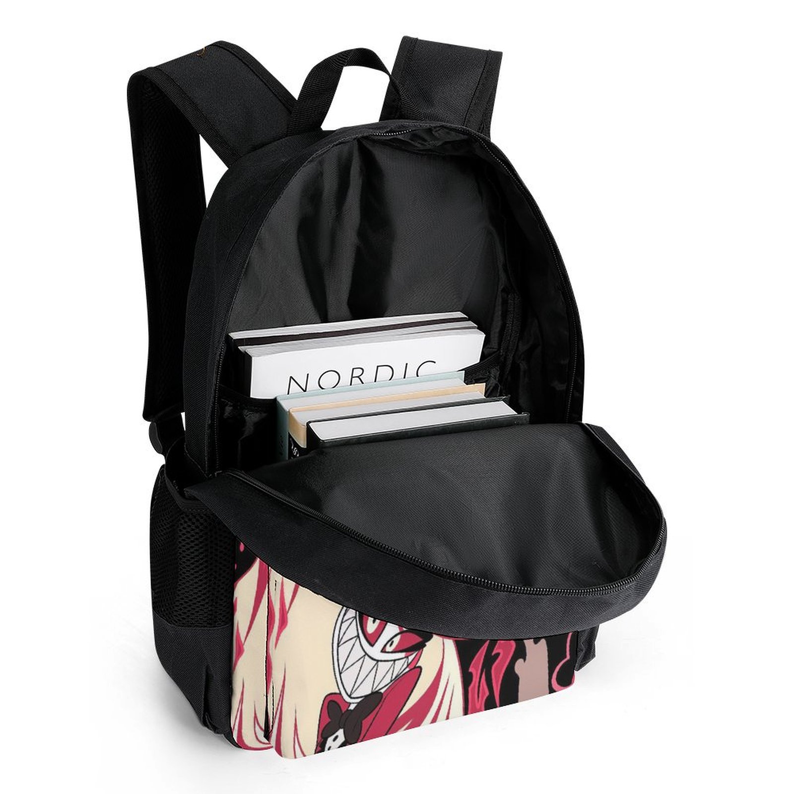 Hazbin Hotel Backpack with Adjustable Straps, Multiple Pockets