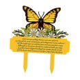 thumbnail image 2 of Placa conmemorativa para tumba, acrílica, resistente al agua, para decoración de cementerio, con forma de , para patio, funeral y exterior. Amarillo, 2 of 8