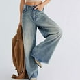 thumbnail image 3 of Jeans for Womens Mid Rise Barrel Jeans for Women Y2k Jeans Wide Leg Baggy Stretch Jeans, 3 of 6