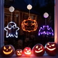 thumbnail image 1 of Luces de ventana de Halloween LolStar, paquete de 3, calabaza naranja, fantasma blanco, murciélago morado, 1 of 8