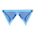 thumbnail image 3 of Womens Flat Top Perfect Triangle Bold Oversized Cat Eye Plastic Sunglasses Blue - Black, 3 of 8