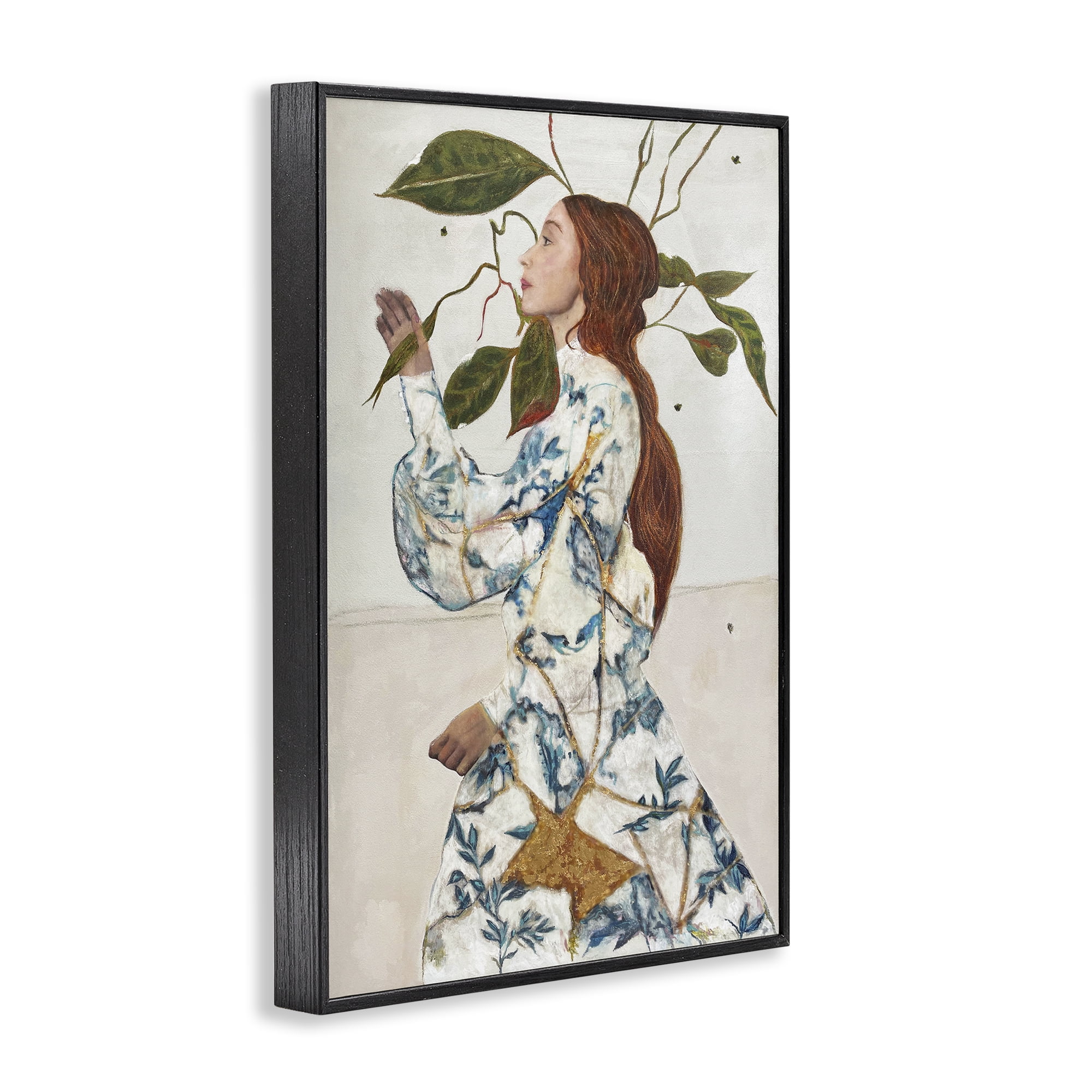 Stupell Industries Le Voyage Fantastique Portrait Black Framed Giclee Art, design by Karenina Fabrizzi