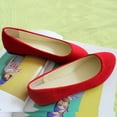 thumbnail image 1 of Women Ballet Dolly Pumps Shoes Faux Suede Flats, 1 of 2