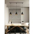 thumbnail image 5 of KAYYELAMP Set of Three Black Metal Cone Shade Inner Gold Track Lighting H-Type 11.8 Inches Woven Black Cord Vintage Track Lamp for Kitchen Dining Table Loft(No Bulb, Track), 5 of 6