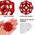thumbnail image 3 of NICEXMAS Metal Gate Valve Handwheel Red Round Valve Handle 1Pcs for Homeowners, 3 of 6