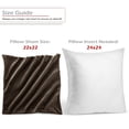 thumbnail image 3 of Nestl Velvet Throw Pillow Covers Solid Square Soft Decorative Pillow Cover for Sofa, 20" x 20", Chocolate Brown, Pack of 2, 3 of 8