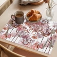 thumbnail image 3 of Red Onion Flowers Placemats Set of 12 Spring Watercolor Dandelion Floral Plants Place Mats Indoor Wipeable Table Mats Washable Dining Table Placemats for Kitchen Holiday Party Home Decor 13x19 Inch, 3 of 9
