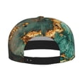 thumbnail image 2 of Hirioo Emerald Color Gold Marble for Baseball Cap Men Cap Flat Brim for Men Women Teens Adjustable Baseball Cap, 2 of 7
