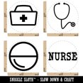 thumbnail image 2 of Hospital Nurse RN Stethoscope Hat Bag Pill Rubber Stamp Set for Scrapbooking Crafting Stamping - Medium 1 Inch, 2 of 7
