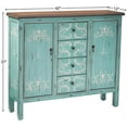 thumbnail image 5 of Elk Home Tabitha 2-Door 4-Drawer Transitional Wood Cabinet in Blue/Gray, 5 of 5