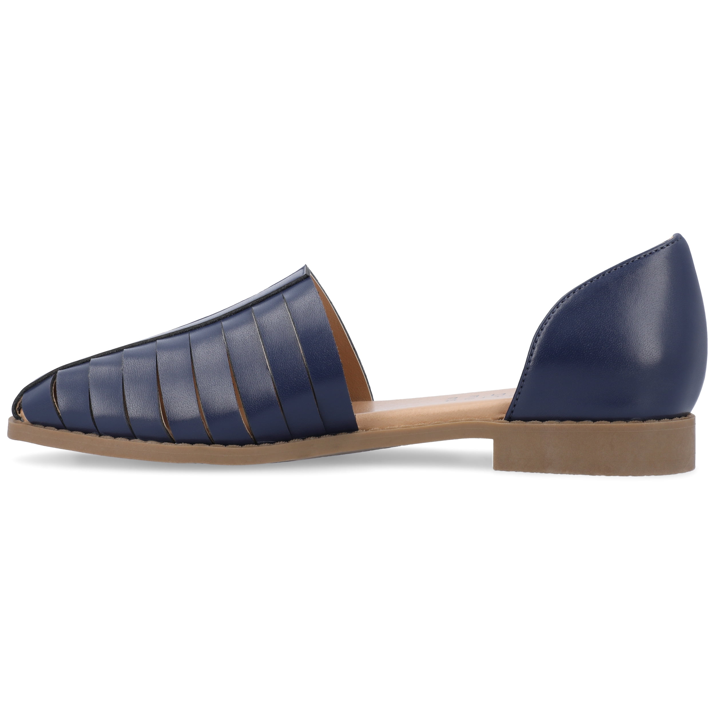 Journee Womens Anyah Ankle Cuff Slip On Almond Toe Flats