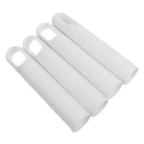 Raindrops  4 Pcs Dustpan Replace Handle Broom Stick Replacement Grip White