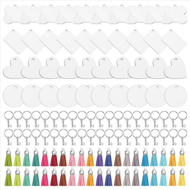 160 Productos en Blanco de SublimacióN, Juego una Granel de de SublimacióN en Blanco con Anillos de Salto de de en Blanco de Transferencia de