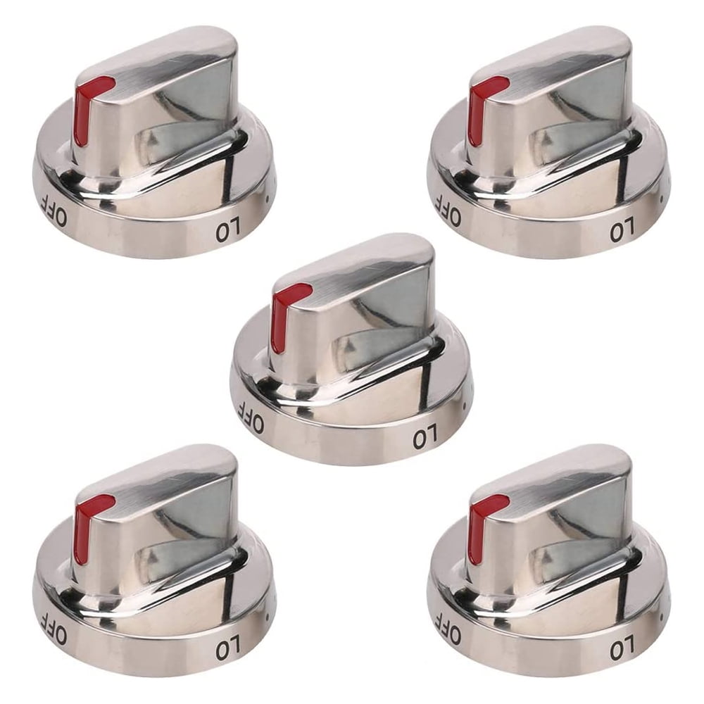 5 Pcs Burner Control Knob Gas Stove Dial DG6400472A Compatible with