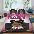 thumbnail image 2 of Jefe Bebé África Niña Conjunto de sábanas temático, trío de piezas, cómodo y amigable con la piel, diseño único, regalo de decoración para el hogar para familiares, amigos y fans, 90 cm * 190 cm, 2 of 6