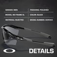 thumbnail image 2 of Oakley OO9343 M2 Frame XL Irregular Shaped Non-Polarized Sunglasses for Men - Includes Official Eyewear Kit - Polished Black Frame with Grey Lens, 2 of 6