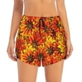 thumbnail image 2 of Xecao's Sunflower4 for a double-layer running short for women, perfect for gym, tennis, and more, featuring a convenient pocket., 2 of 9