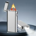 thumbnail image 1 of Technology Alloy Body LED Power Display High Power Lightweight and Portable Can Be Illuminated Windproof USB Charging Lighter, 1 of 6