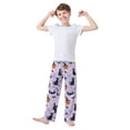 thumbnail image 2 of FORMRS Boys Pajama Pants with Pockets Size 11-12Y Kids Lounge Sleep Bottoms, Purple Halloween Pumpkin, 2 of 8