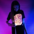 thumbnail image 5 of Kids Interactive Glow In The Dark T-Shirt - Black / Pink, 5 of 5