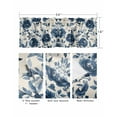 thumbnail image 3 of Navy Blue Peony Curtain Valance for Windows/Living Room/Kitchen/Bathroom/Café, Short Rod Pocket Tier Curtain Window Treatment Panel Retro Floral Botanical Blossom Topper Curtain 60''x18'', 3 of 6