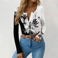 thumbnail image 5 of Womens Tops Dressy Casual Long Sleeve Ribbed Shirts Henley Neck Slim Fit Stretch Knit Tops Fall Winter Clothes, 5 of 6