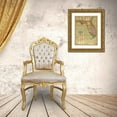 thumbnail image 3 of Vintage Maps 12x14 Gold Ornate Wood Framed with Double Matting Museum Art Print Titled - Florida, 3 of 4
