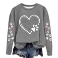 thumbnail image 4 of ZZwxWA Mon Ordre Pull à Manches Longues Col Rond Imprimé en Forme de Cœur pour Femmes, 4 of 4