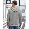 thumbnail image 5 of COOFANDY Men's Knit Hoodie Pullover Regular Fit Long Sleeve Drawstring Hooded Sweatshirt with Kanga Pocket, 5 of 7