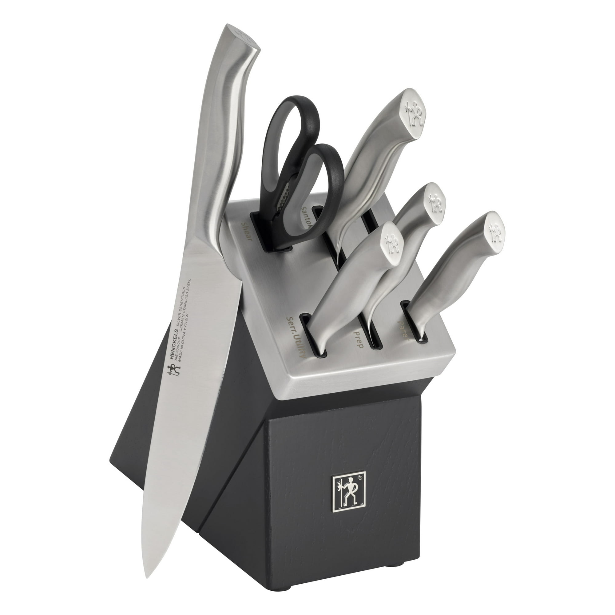 Henckels Silver Essentials 7 Piece Self-Sharpening Knife Block Set