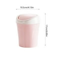 thumbnail image 3 of Leodye Mini Desk Trash Can with Lid Tiny Countertop Waste Basket Small Table Top Plastic Covered Garbage Bin for Desk Top, 3 of 6