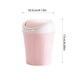 thumbnail image 3 of Bote de basura de escritorio, tapa oscilante, pequeño bote de basura, canasta de mesa de café de sala de estar, mini bote de basura de mesa de hogar, bote de basura de escritorio (Rosa), 3 of 6