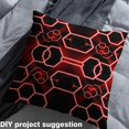thumbnail image 2 of Homewish Abstract Geometric Desgin Fabric by the Yard 1 Yard,Honeycomb Hexagon Home Decor Fabric by the Yard,Black Red Sewing Fabric For Children,Breathable Home Decor, 2 of 6