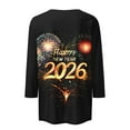 thumbnail image 6 of Ladies Tops And Blouses 2026 T Shirt Casual 3/4 Sleeve Graphic Tees New Years Countdown Tops Fashion Clothing, 6 of 6