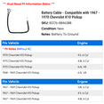 thumbnail image 2 of Battery Cable - Compatible with 1967 - 1970 Chevy K10 Pickup 1968 1969, 2 of 2