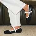 thumbnail image 4 of Mfakffe Mary Jane Shoes Women Fashion Round Toe One Strap Casual Slip On Flats Versatile Retro Outdoor Dress Shoes, 4 of 4