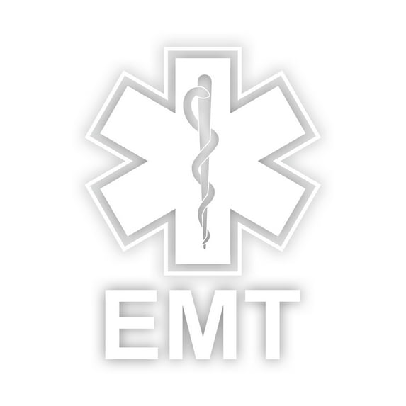 EMT Star of Life Sticker Decal Die Cut - Self Adhesive Vinyl - Weatherproof - Made in USA - Many Color and Sizes - first responder hero emergency services technician
