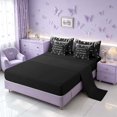 thumbnail image 4 of Homewish Glitter Ice Cream Drip Twin Bedding for Girls, With God All Things Are Possible Print Bedding Comforter Set, Gray Black, Black Reversible, 7 Pieces, 4 of 7