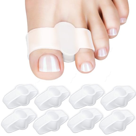 Bunion Toe Separators for Overlapping Toes Women Men, Gel Toe Spacers Bunion Corrector with 2 Loops for feet, Hammer Toe Straightener