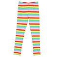 thumbnail image 6 of HDE Girl's Leggings Holiday Stretchy Full Ankle Length Striped Tights Bright Rainbow Stripes - M, 6 of 6