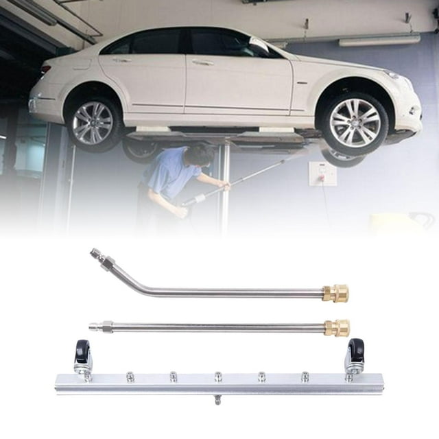 Limpiador de Chasis de Lavadora a Presión, Varita de Extensión, Escoba de Agua debajo Del Accesorio de Lavadora de Coche para SUV, Automóviles, Camion 65cm