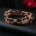 thumbnail image 4 of Women Fashion Rose Gold Filled Multicolor Cubic Zircon AAA Beauty Bracelet 17-19, 4 of 8